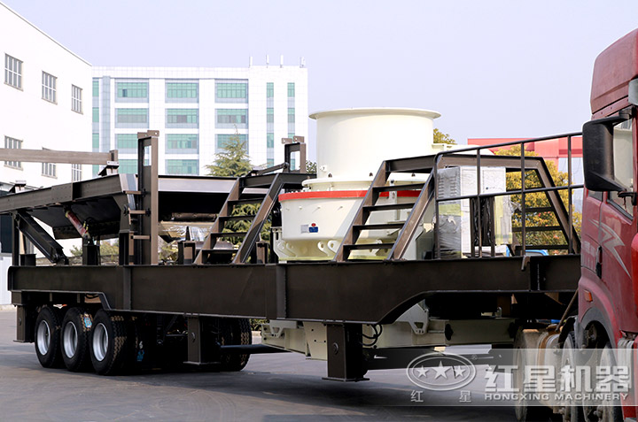 移動(dòng)石粉制砂機(jī)發(fā)貨現(xiàn)場(chǎng)，到場(chǎng)即可作業(yè)
