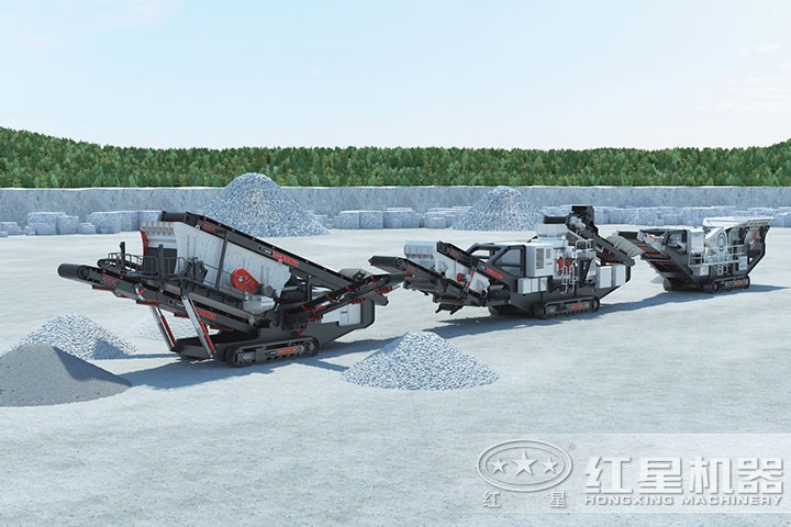 履帶式移動(dòng)制沙生產(chǎn)線(xiàn)概念圖